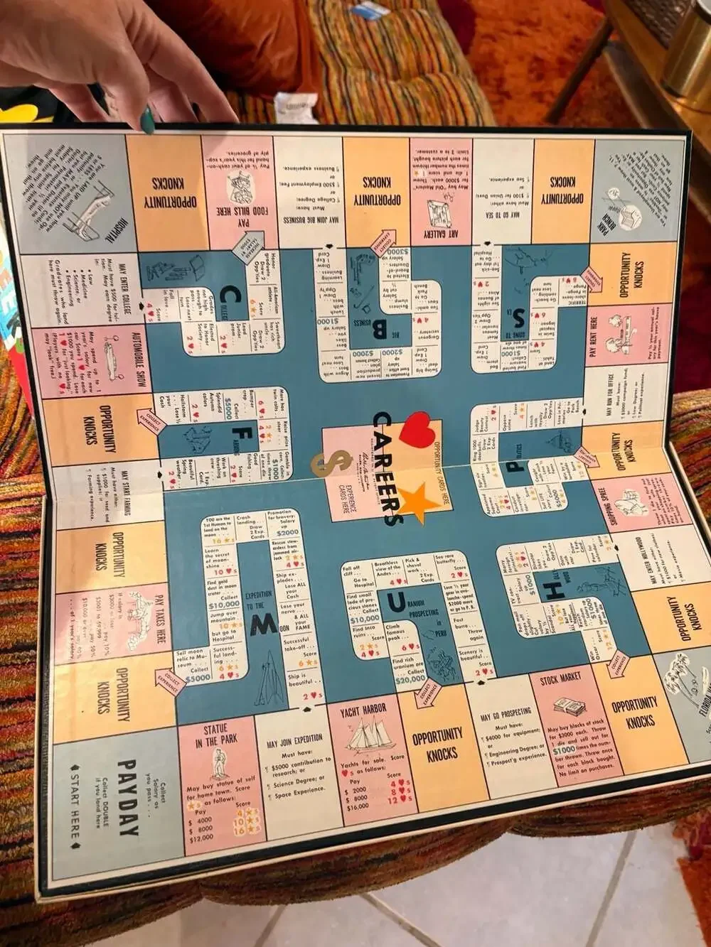 Parker Brothers Careers Board Game Vintage 1950s